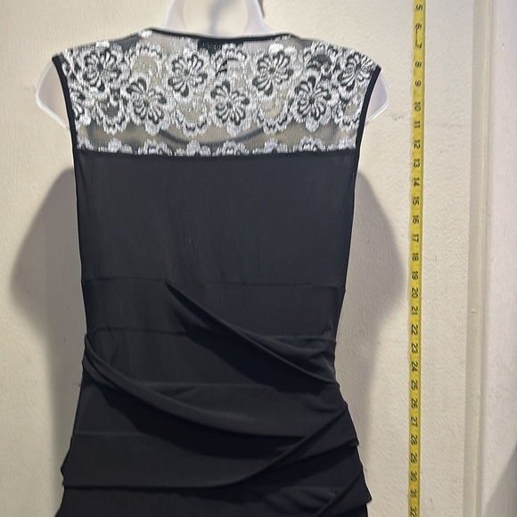 Valerie Bertinelli Black and White Lace Midi Dress - Picture 2 of 4